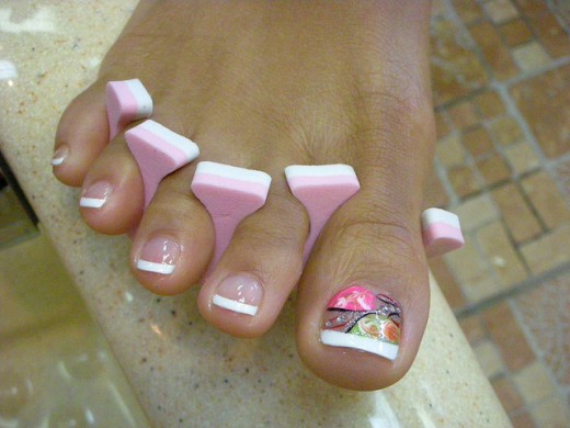 Butterfly Toe Nail Art Art on a toe nail